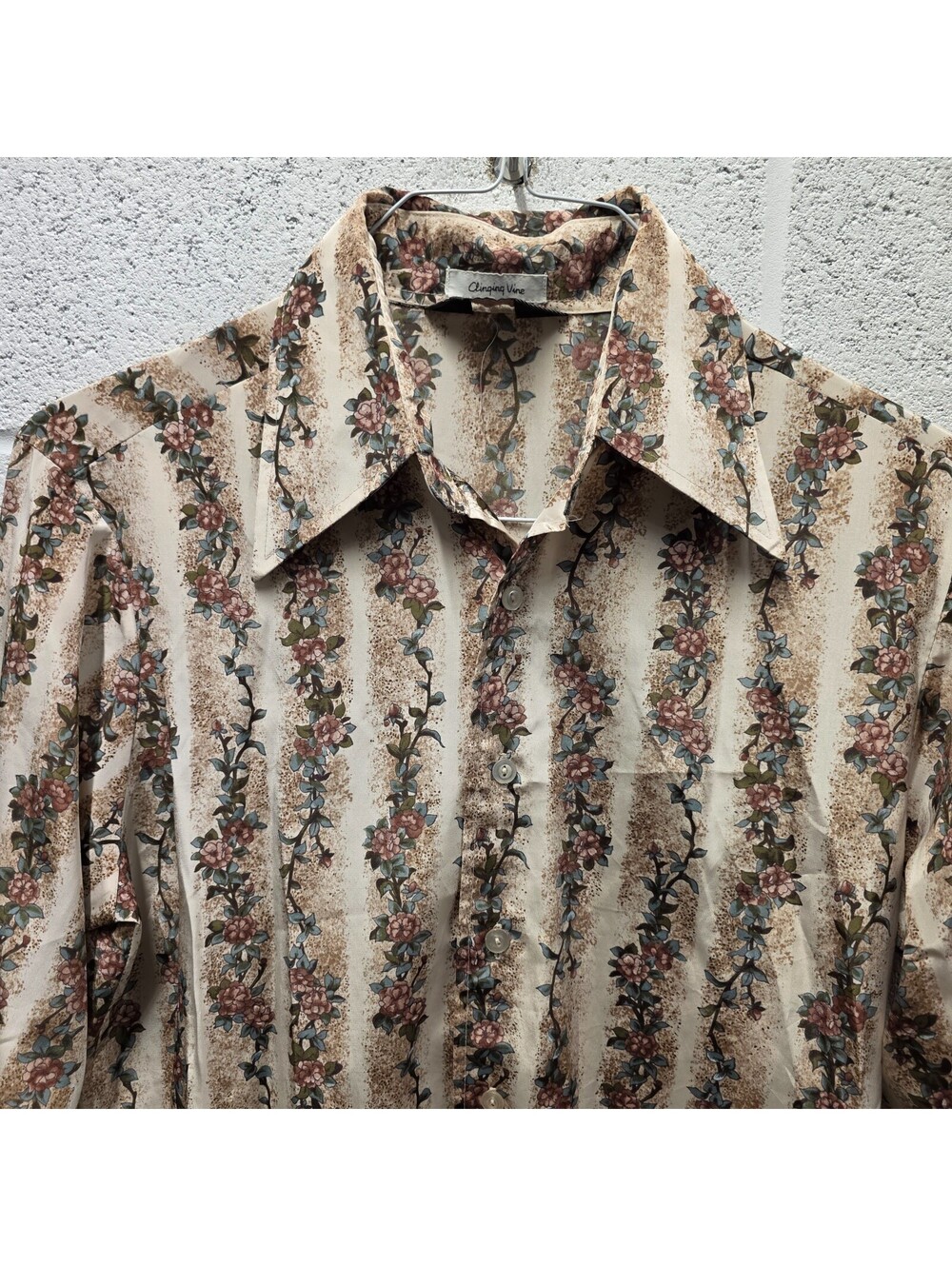 Vargas Collage Floral Chemise Et Cie Button-Up 70s Floral 20x30